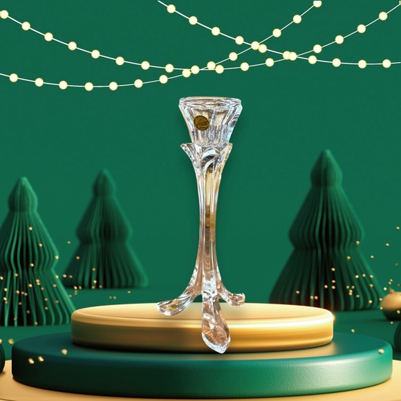 Beautiful Genuine Tulip Crystal Candlestick by Cristal d'Arques Made in France - Picture 3 of 11